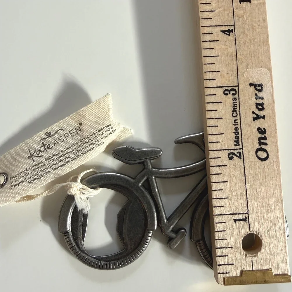 Kate Aspen Bicycle‎ Bottle Opener Metal Vintage Bike Shaped Gift Favor BNWT